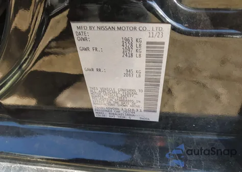 2024 Nissan Altima Sv Fwd from USA, damaged, VIN 1N4BL4DV0RN350831